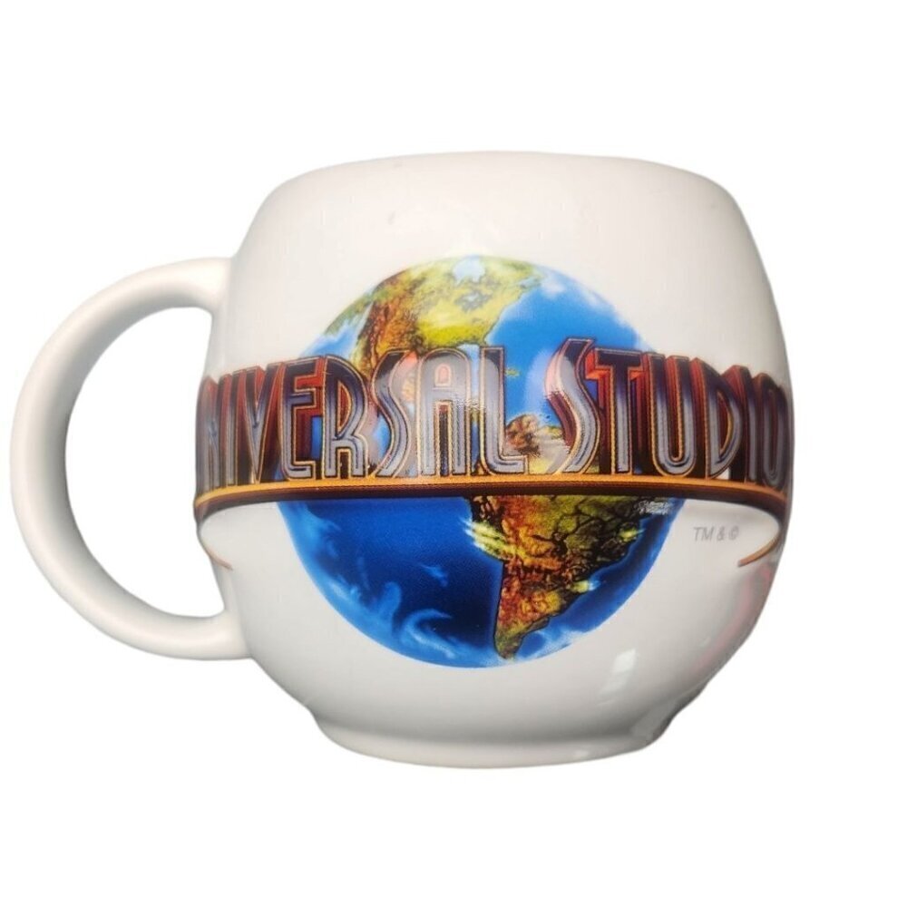 Vintage Universal Studios 2012 World Globe Collectible Ceramic Coffee Mug Cup